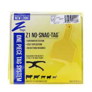 Picture of Z TAG CALF one piece LONG NECK YELLOW BLANK - 25/bag