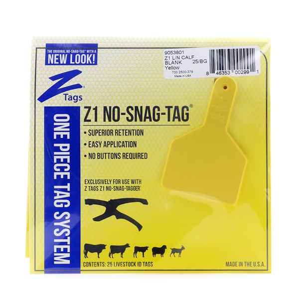 Picture of Z TAG CALF one piece LONG NECK YELLOW BLANK - 25's