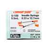 Picture of INSULIN SYRINGE & NEEDLE EXEL 100iu 0.5cc 29g x 1/2in - 100s