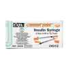 Picture of INSULIN SYRINGE & NEEDLE EXEL 100iu 0.5cc 29g x 1/2in - 100s