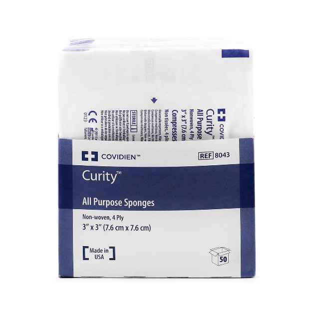 Picture of GAUZE SPONGE CURITY STERILE  4ply 3in x 3in - 50s