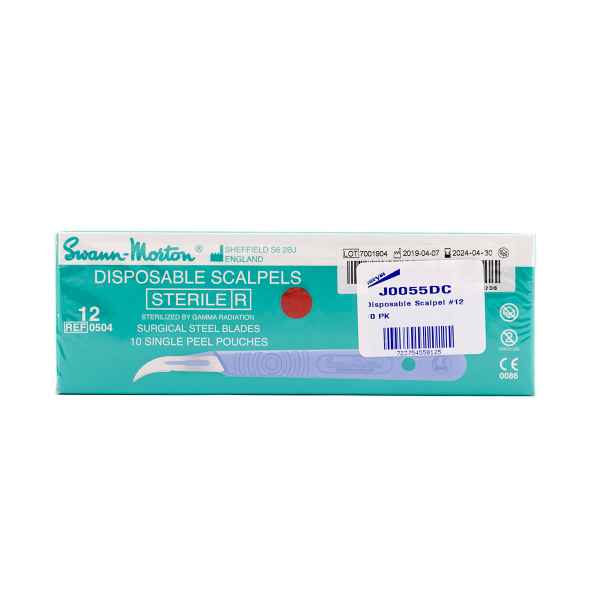 Picture of SCALPEL Disposable with Swann Morton CS 12 BLADE (J0055DC) - 10/box