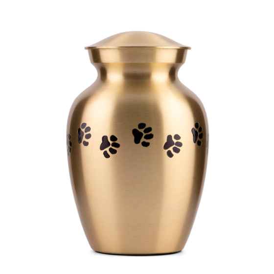 Picture of CREMATION Urn Paw Print Classic Brass (0316PPXS) - X Small