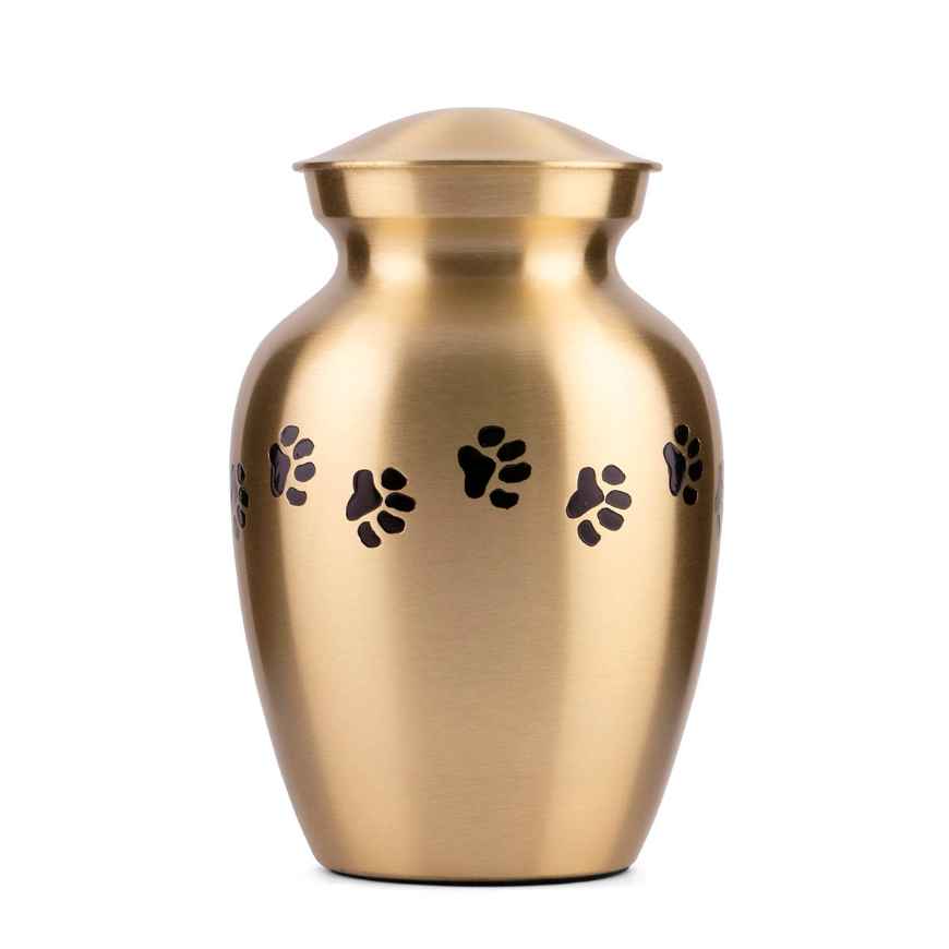 Picture of CREMATION Urn Paw Print Classic Brass (0316PPXS) - X Small