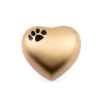 Picture of CREMATION Urn Paw Print Classic Brass (0316PPH) - Heart Shape