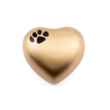 Picture of CREMATION Urn Paw Print Classic Brass (0316PPH) - Heart Shape