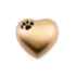 Picture of CREMATION Urn Paw Print Classic Brass (0316PPH) - Heart Shape