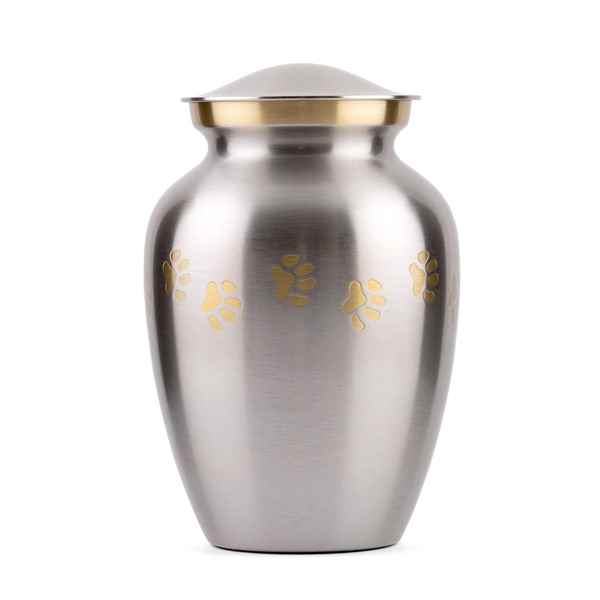 Picture of CREMATION Urn Paw Print Classic Pewter (J0316PPPS) - Small