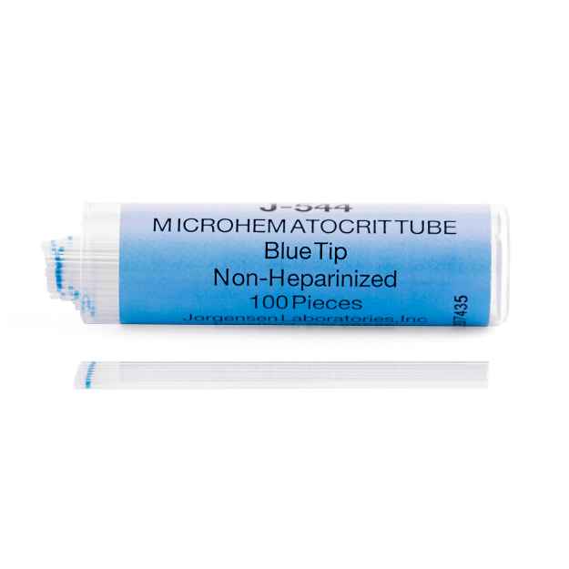 Picture of MICROHEMATOCRIT PLAIN BLUE TIP TUBE Glass (J0544) -100/pk