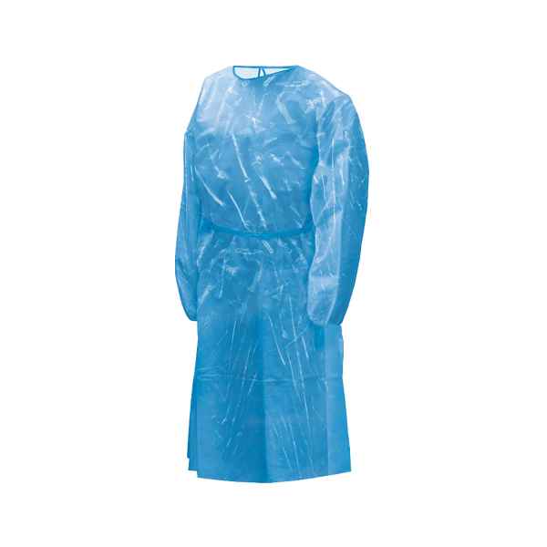 Picture of ISOLATION GOWN w/POLY COAT BLUE Disp (J0737) - 10`s