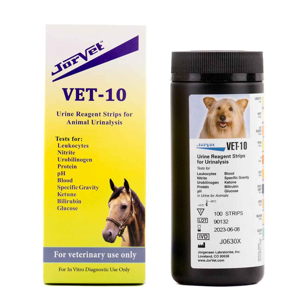 Picture of VET 10 URINE REAGENT TEST STRIPS (J0630X) - 100's