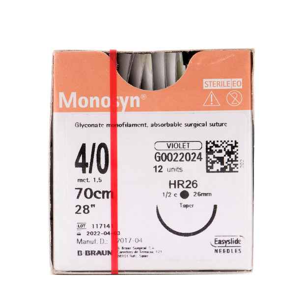 Picture of MONOSYN SUTURE 4/0 - HR26 (G0022024) - 12`s