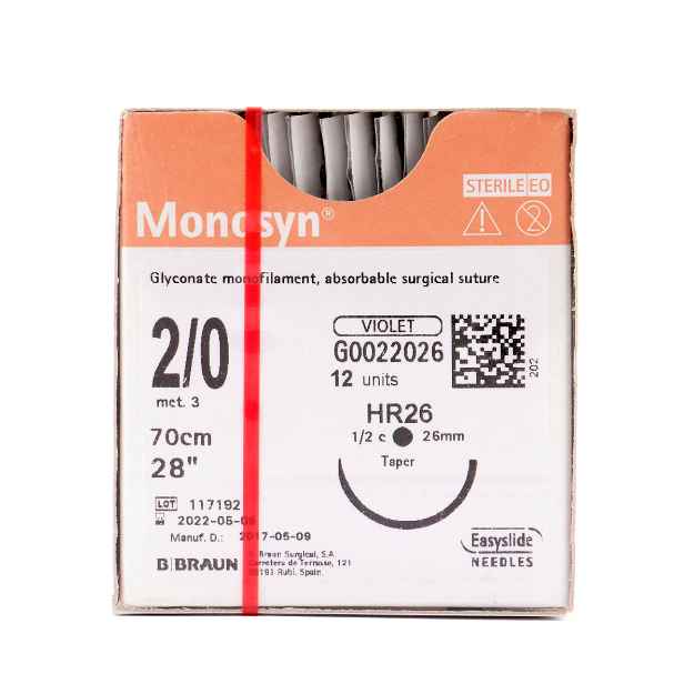 Picture of MONOSYN SUTURE 2/0 - HR26 (G0022026) - 12`s