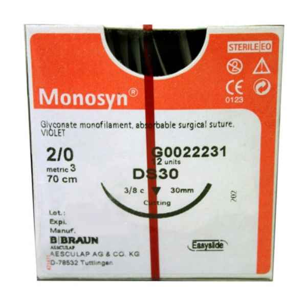 Picture of MONOSYN SUTURE 2/0 - DS30 70cm L (G0022231) - 12/pk