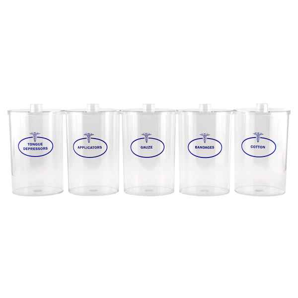 Picture of SUNDRY JAR CLEAR ACRYLIC (J0619) - 5/set