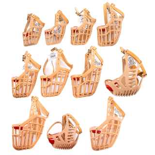Picture of MUZZLE PLASTIC BASKET CANINE Jorvet Standard Buckle (J0884S) Set of all Size