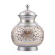 Picture of CREMATION Urn Silver Engraved (J0316M) - Medium