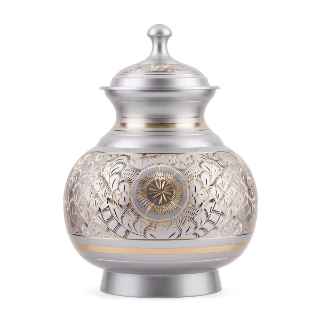 Picture of CREMATION Urn Silver Engraved (J0316M) - Medium