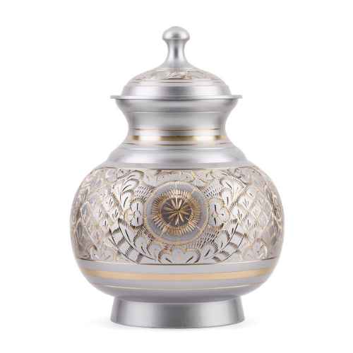 Picture of CREMATION Urn Silver Engraved (J0316M) - Medium
