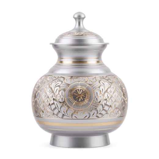 Picture of CREMATION Urn Silver Engraved (J0316M) - Medium
