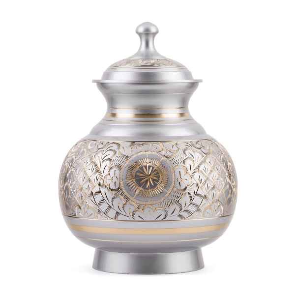 Picture of CREMATION Urn Silver Engraved (J0316M) - Medium
