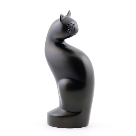 Picture of CREMATION Urn Sitting Bronze Cat (J0317C)
