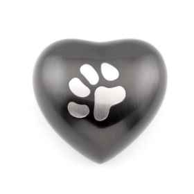 Show details for CREMATION URN Slate/Pewter with Paw Heart (J0316SPH) Picture of CREMATION URN Slate/Pewter with Paw Heart (J0316SPH)