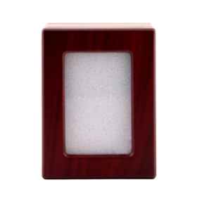 Show details for CREMATION URN Cherry Finish Photo Box (J0316PCS) - Small Picture of CREMATION URN Cherry Finish Photo Box (J0316PCS) - Small
