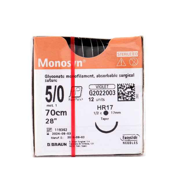 Picture of MONOSYN SUTURE- HR17 - 5/0 Violet (JG22003) 70cm L - 12/pk