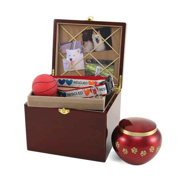 Picture of CREMATION PAW PRINT MEMORY CHEST (J0316MCL) - Large