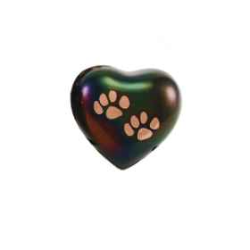 Show details for CREMATION URN Raku / Bronzer with Double Paw Heart (J0316PRH) Picture of CREMATION URN Raku / Bronzer with Double Paw Heart (J0316PRH)