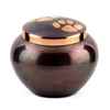 Picture of CREMATION URN Raku/Bronze Double Paw Odyssey (J0316PRL) - Large