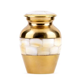 Picture of CREMATION URN AVALON Mother of Pearl Mini Memorial Keepsake (J0317MP)