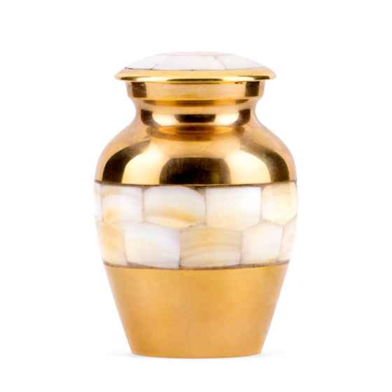 Picture of CREMATION URN AVALON Mother of Pearl Mini Memorial Keepsake (J0317MP)