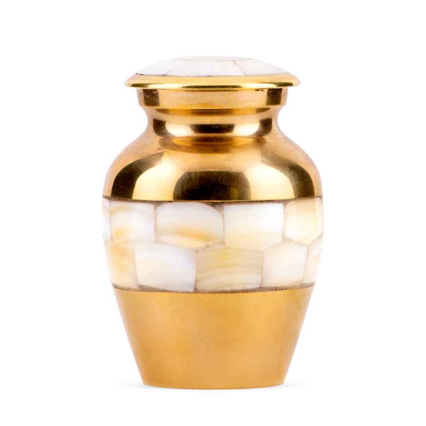 Picture of CREMATION URN AVALON Mother of Pearl Mini Memorial Keepsake (J0317MP)
