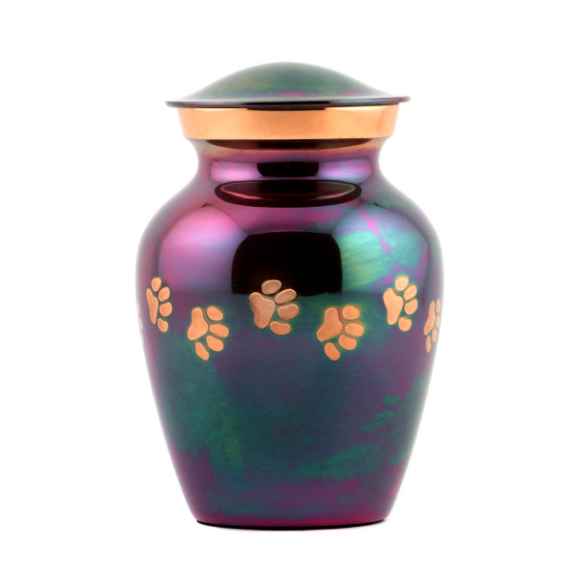 Picture of CREMATION URN Paw Print Raku (J0316CP) - X Small