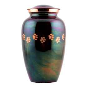 Show details for CREMATION URN Paw Print Raku (J0316CF) - Large Picture of CREMATION URN Paw Print Raku (J0316CF) - Large