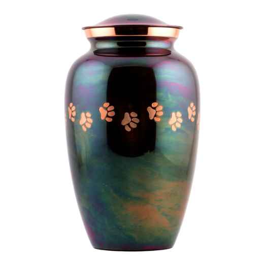 Picture of CREMATION URN Paw Print Raku (J0316CF) - Large