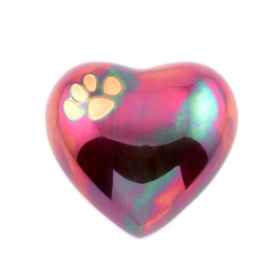 Show details for CREMATION URN Paw Print Raku (J0316CH) - Heart Shape Picture of CREMATION URN Paw Print Raku (J0316CH) - Heart Shape