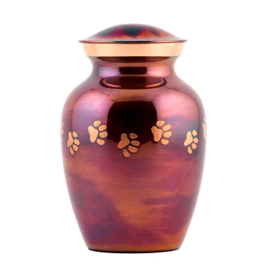 Picture of CREMATION URN Paw Print Raku (J0316CXS) - Small