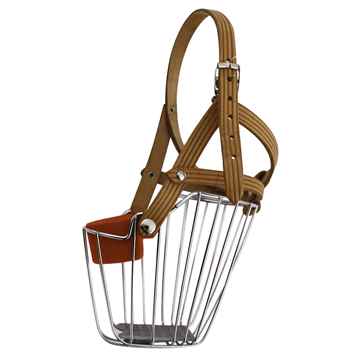 Picture of MUZZLE WIRE BASKET with Leather Strap - Size 7