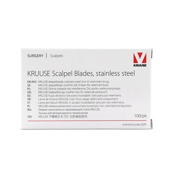 Picture of SCALPEL BLADES SS #12 STERILE Kruuse - 100/box