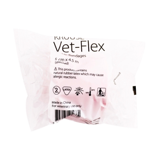 Picture of VET FLEX WRAP KRUUSE Red 5cm x 4.5m(160730) - 10/box