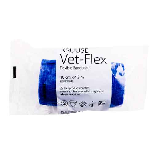 Picture of VET FLEX WRAP KRUUSE Blue 10cm x 4.5m(160735) - 10/box