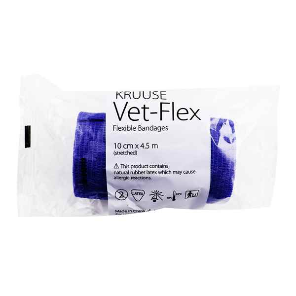 Picture of VET FLEX WRAP KRUUSE Blue 10cm x 4.5m(160735) - 10/box