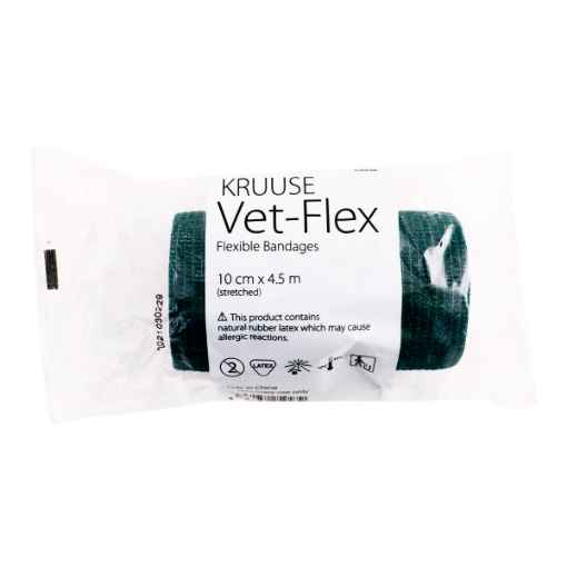 Picture of VET FLEX WRAP KRUUSE Green 10cm x 4.5m(160736) - 10/box