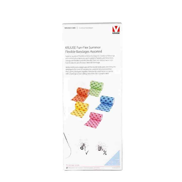 Picture of FUN FLEX COHESIVE WRAP Kruuse Summer patterns 7.5cm x 4.5m(164009) - 10/pk