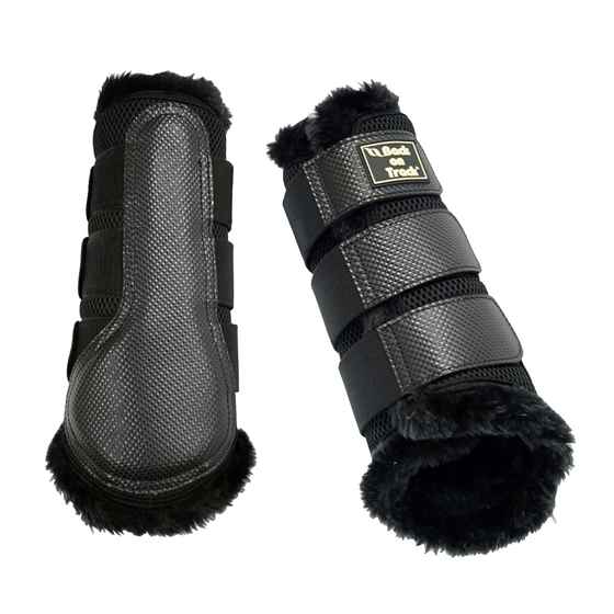 Picture of BACK ON TRACK EQUINE BRUSH BOOT 3D MESH FUR BLACK - XLARGE