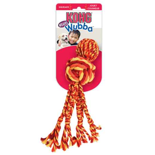 Picture of TOY DOG KONG WUBBA WEAVES with ROPE Assorted Colors - Large