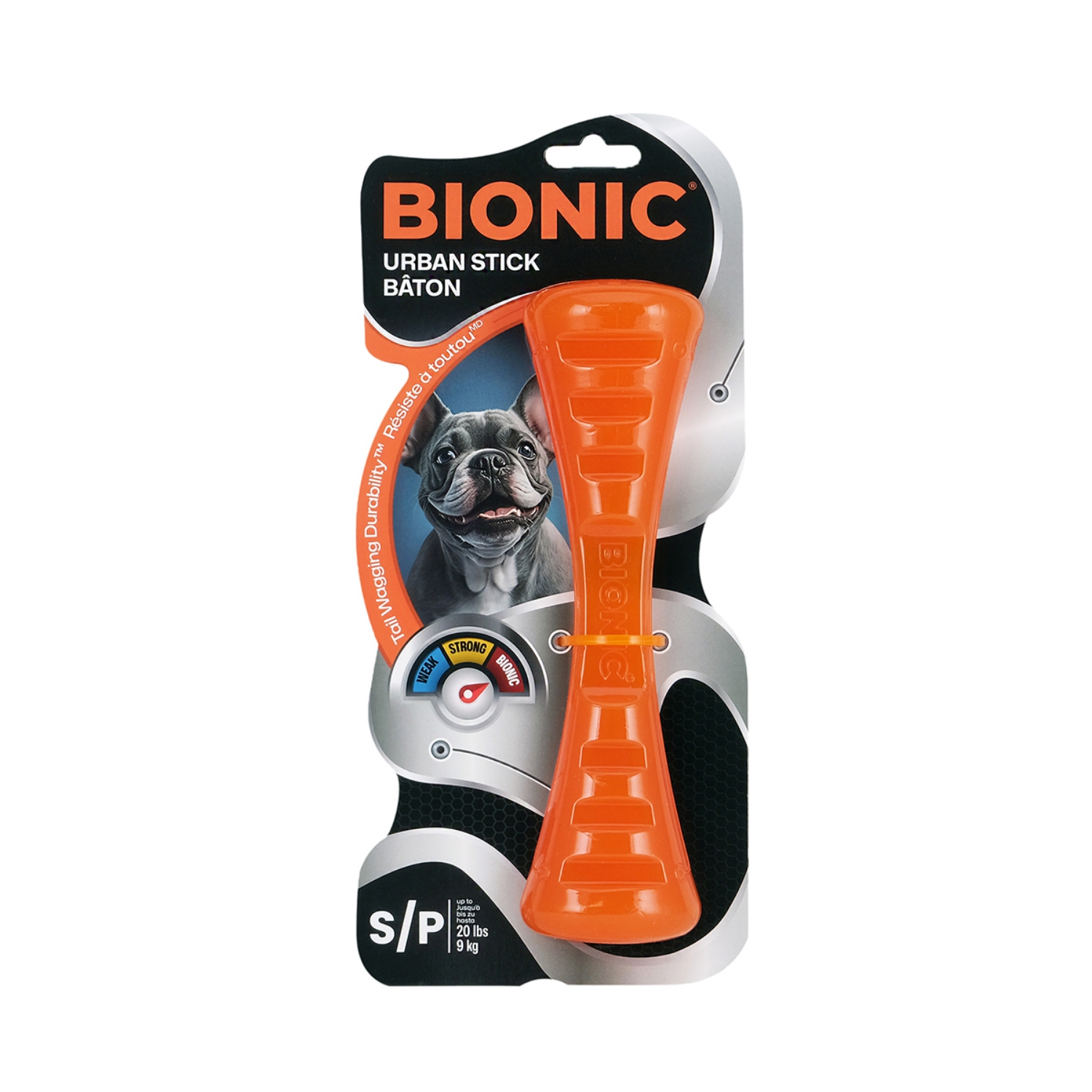 Picture of Bionic Urban Stick Orange Dog Toy - Small Dog Toy - 20cm/8in